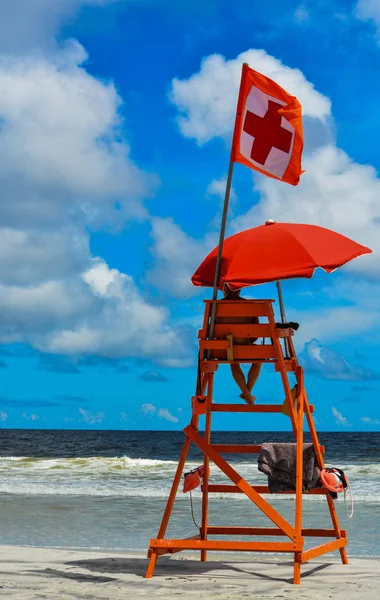 Ζωή Φρουρά Σταθμό Στη Παραλία Του Τζάκσονβιλ Ατλαντικός Ωκεανός Duval — Φωτογραφία Αρχείου