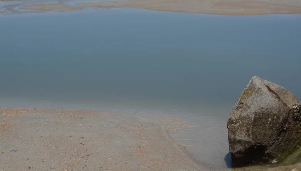 Abstract Jetty Breakwater Fernandina Beach Fort Clinch State Park Nassau — Foto de Stock