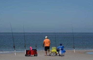 Fernandina Beach, Cumberland ses, Fort kucaklamak State Park, Nassau County, Florida ABD üzerinde Balık tutma