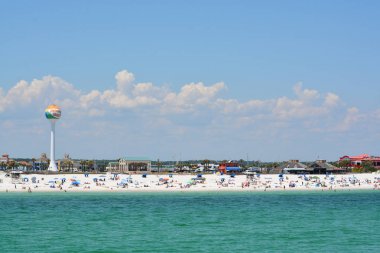 Escambia County Pensacola Beach Plaj müdavimleri, Florida Meksika Körfezi, ABD
