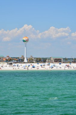 Escambia County Pensacola Beach Plaj müdavimleri, Florida Meksika Körfezi, ABD