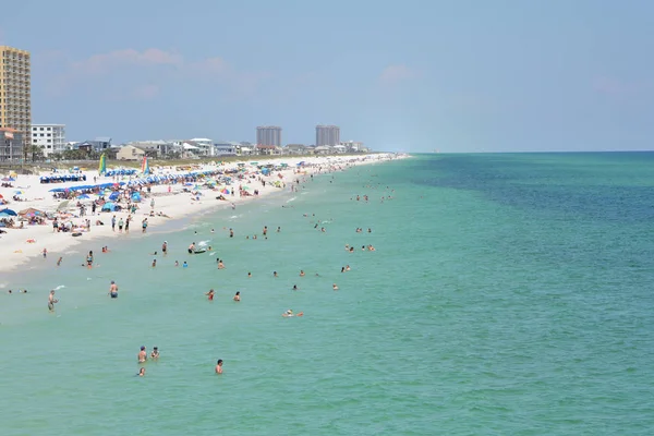 Beach Goers Pensacola Beach Escambia County Flórida Golfo México Eua — Fotografia de Stock