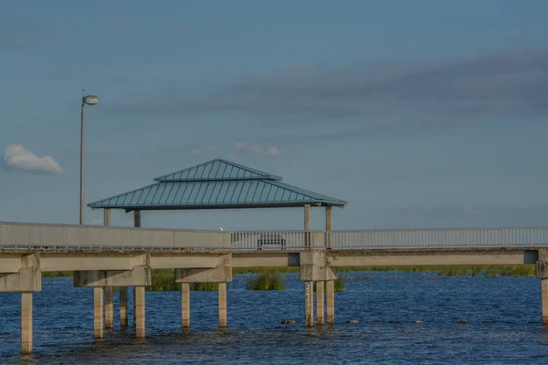 Προβλήτα Αλιείας Στη Λίμνη Okeechobee Στο Okeechobee County Florida Usa — Φωτογραφία Αρχείου