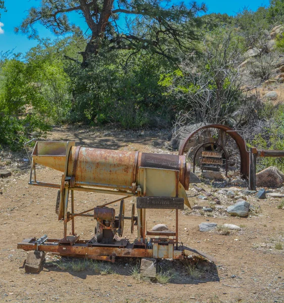 Historic Gold Mining Sluice Box Prospectors Used Separaron Oro Arena — Foto de Stock