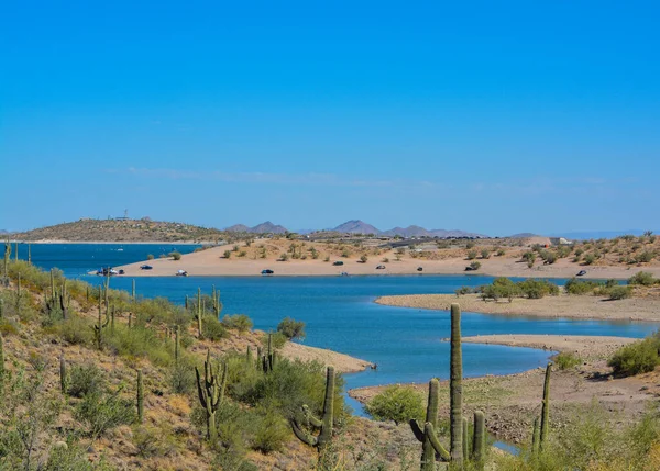 View Lake Pleasant Lake Pleasant Regional Park Sonoran Desert Arizona — Stock Photo, Image