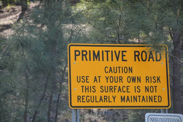 Primitive Road Sign Prescott National Forest Inglés Prescott Arizona —  Fotos de Stock