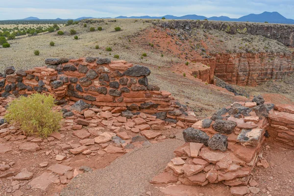 Ruïnes Van Citadel Een Lava Begrensd Mesa Dorp Een Van — Stockfoto