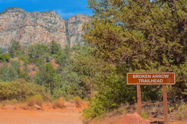 Broken Arrow Trail is an easy and popular hike on a good trail of red rock scenery. Sedona, Yavapai County, Coconino National Forest, Arizona clipart