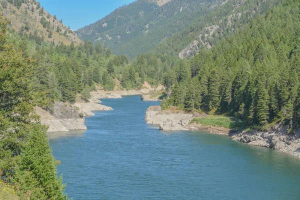 Prachtige Snake River Stroomt Door Vallei Sublette County Wyoming — Stockfoto