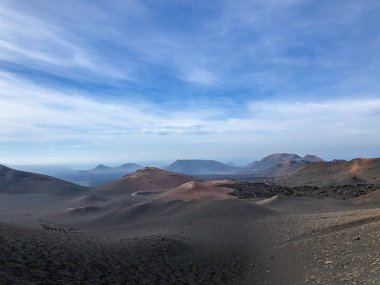 Timanfaya Milli Parkı Lanzarote Adası'nda. Kanarya Adaları, İspanya.