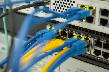 Ağ güvenlik ekipmanları. Siber güvenlik altyapısı. Ethernet, kablolu iletim.