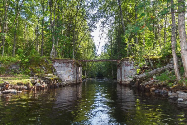 Kanál Jezera Kanál Systému Big Island Solovecké — Stock fotografie