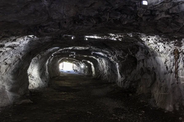 Túnel Pedra Túnel Subterrâneo Parque Montanha Ruskeala — Fotografia de Stock