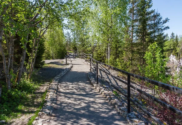 Stezka Horském Parku Ruskeala Rusko — Stock fotografie