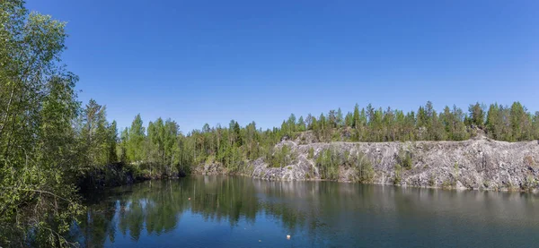 Jezero Montferrana Horském Parku Ruskeala Rusko — Stock fotografie