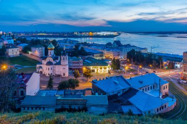 Nijniy Novgorod akşam kartpostal, Rusya Federasyonu