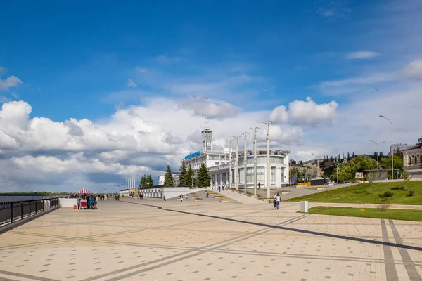 Набережная Речной Вокзал Нижнем Новгороде — стоковое фото