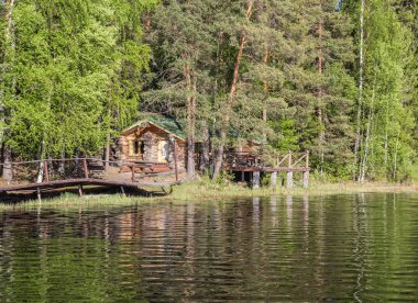 Karelya, Rusya'nın göl kenarında rahat ev