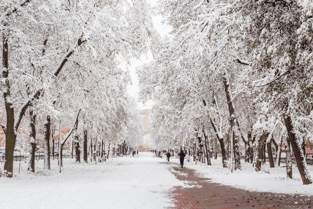 Winter Square on Zvezdinka Street, Nizhny Novgorod