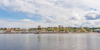 Nehirden Nizhny Novgorod şehrinin panoraması