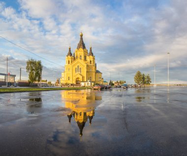 Cathedral in Nizhny Novgorod on Strelka