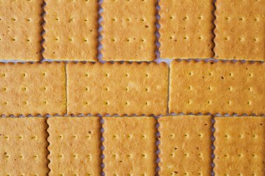 Kuru kraker kurabiyeleri. Kurabiyelerin arka planı. 