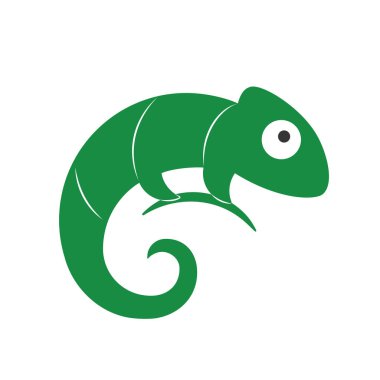 Kertenkele simge vektör logo şablonu