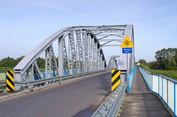 Most Přes Narew River Tykocin Polsko — Stock fotografie