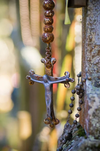 Altes Kruzifix Auf Dem Friedhof Grabarka Poland — Stockfoto