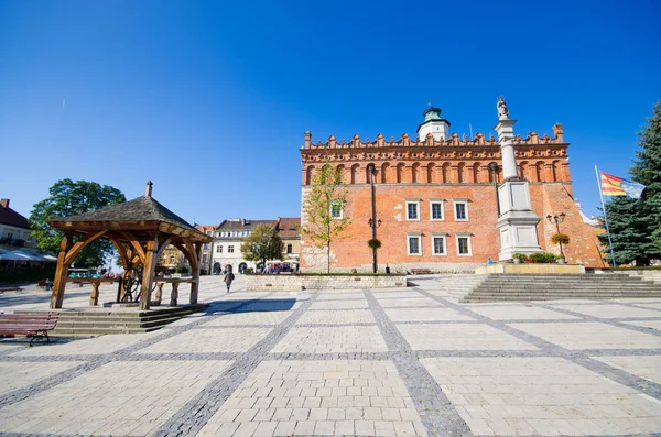 Şehir Meydanı Belediye Binası Içinde Sandomierz Polonya — Stok fotoğraf