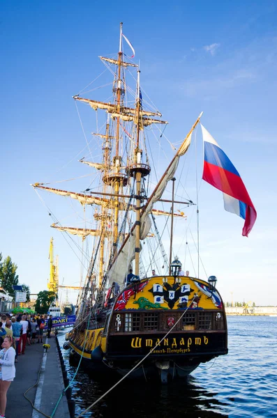 Szczecin Lengyelország Augusztus 2017 Magas Hajók Versenyek Nemzetközi Rendezvény Vitorlás — Stock Fotó