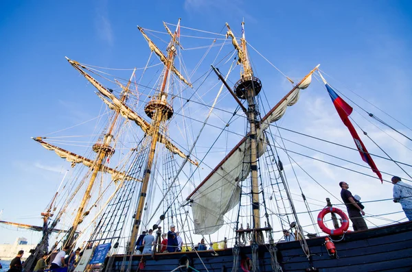 Szczecin Polen August 2017 Der Großsegler Rast Internationale Veranstaltung Für — Stockfoto