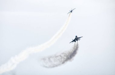 Radom, Polonya - 26 Ağustos 2017: Airshow Radom. Orta Avrupa'nın en ünlü havacılık olaylardan biri.