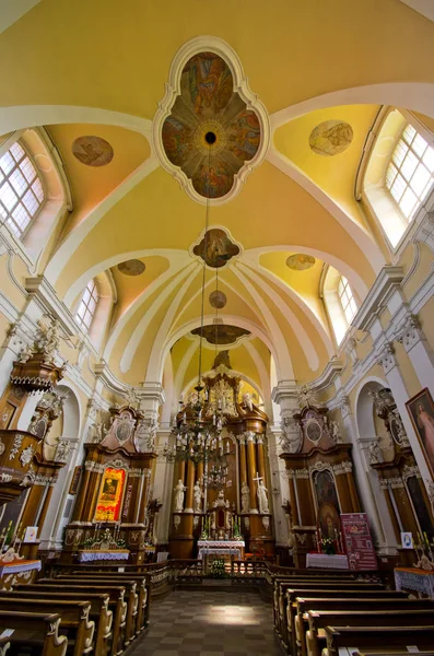 Osieczna Polonia Junio 2016 Interior Iglesia Iglesia Barroca Una Sola — Foto de Stock