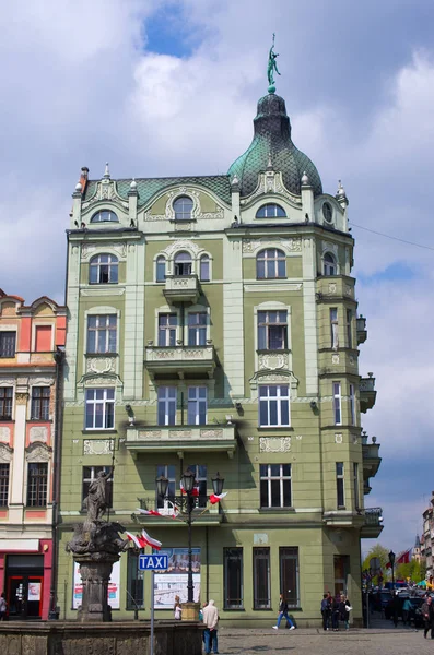 Swidnica Polen Mei 2016 Oude Groene Huurkazerne Huis Swidnica Ligt — Stockfoto