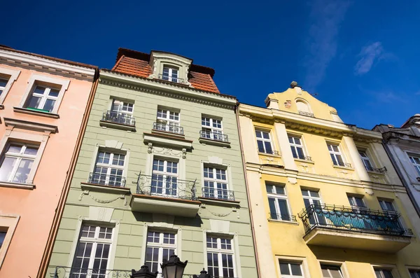 Alte Häuser einer polnischen Stadt — Stockfoto