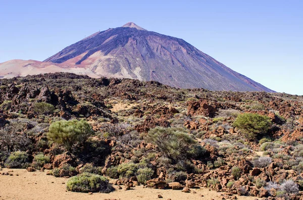 Vulkanikus kilátás Tenerife szigetén, Spanyolország — Stock Fotó