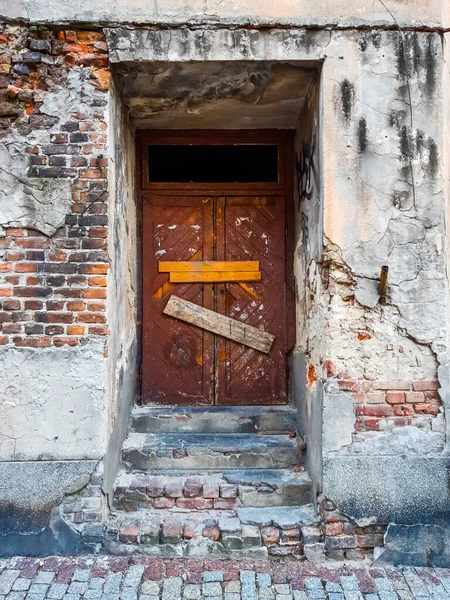 Oude Deur Het Gebouw — Stockfoto