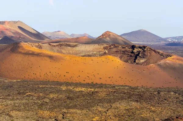 Vulkanisch Landschap Van Lanzarote Eiland Spanje — Stockfoto