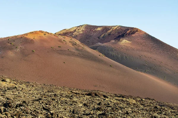 Vulkanisch Landschap Van Lanzarote Eiland Spanje — Stockfoto