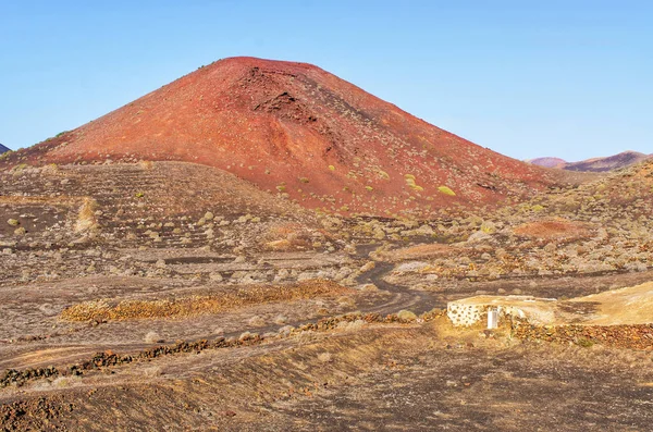 Vulkanisch Landschap Van Lanzarote Spanje — Stockfoto