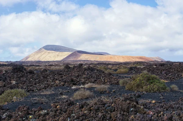 Vulkanisch Landschap Van Lanzarote Eiland Spanje — Stockfoto