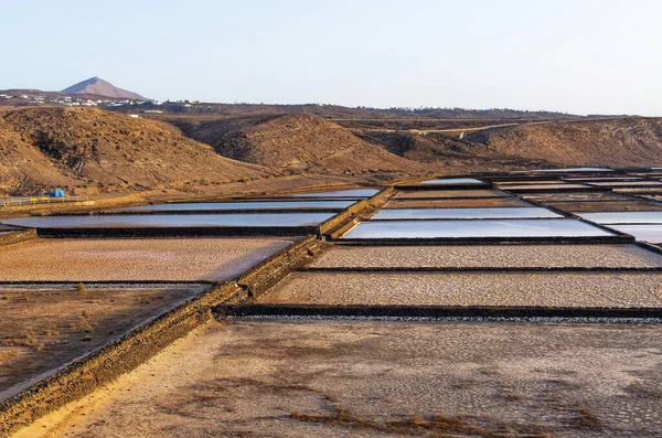 Słynne Saliny Lanzarote Hiszpania — Zdjęcie stockowe