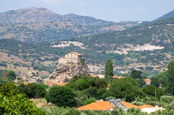 Famous Church Petra Lesbos Greece — Stock Photo, Image