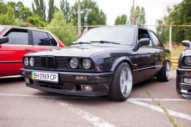 Kiev, Ukrayna - 7 Ağustos 2017: Bmw e30 Sergisi.