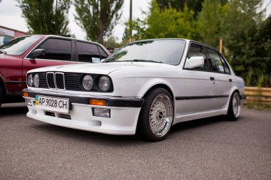 Kiev, Ukrayna - 7 Ağustos 2017: Bmw e30 Sergisi.