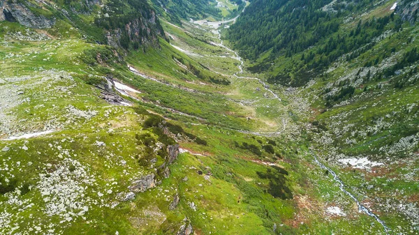 Aerial View Mountain Handle Alpine Mountains — Stock Photo, Image