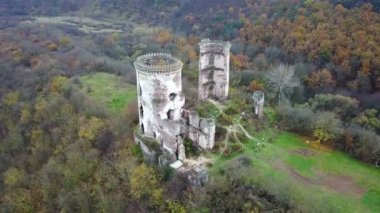 Chervonohorod kale kalıntıları kuşbakışı göz görünümünden görüntüleyin. Ukrayna