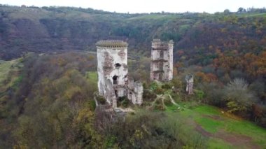 Chervonohorod kale kalıntıları hava görünümünü. Ukrayna
