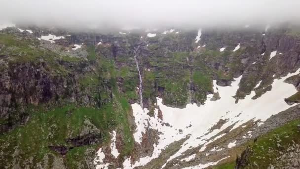 Vista Aérea Das Terras Altas Cobertas Neve Dos Alpes Áustria — Vídeo de Stock